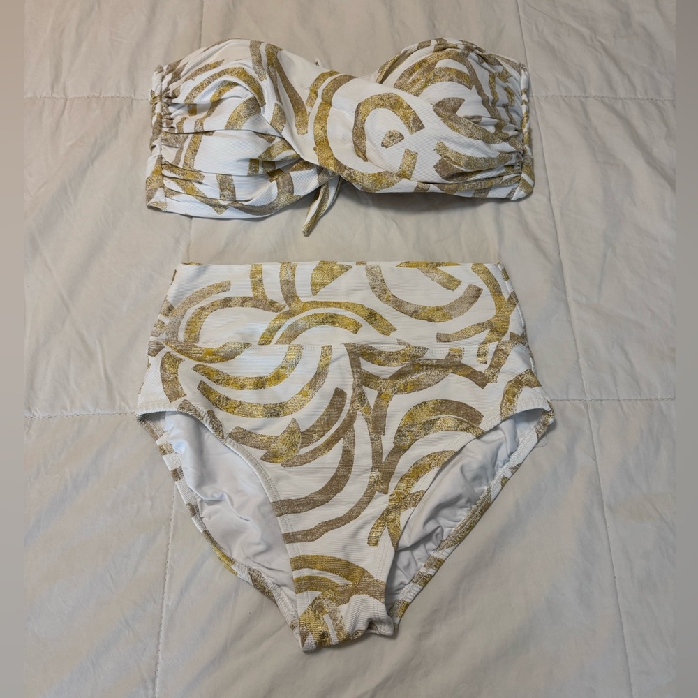 Tara Grinna Gold and White Bikini